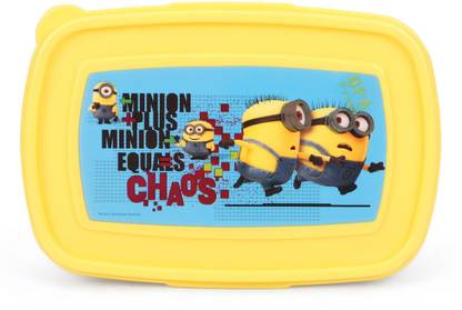 Minion Kevin Dave Bob Chaos Lunch Box 1 Containers Plastic Office Lunch Box