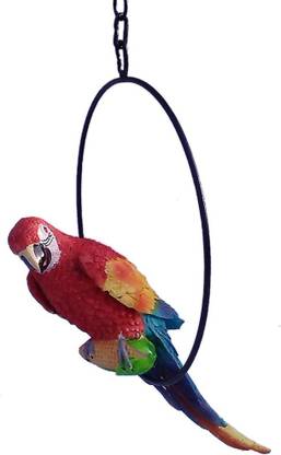 CRAFTKAAR Macaw Parrot Decorative Showpiece  -  26 cm
