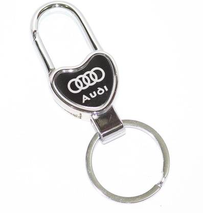 Aura Unique Heart Shape Audi Logo Key Chain