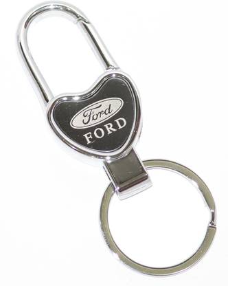 Aura Unique Heart Shape Ford Logo Key Chain