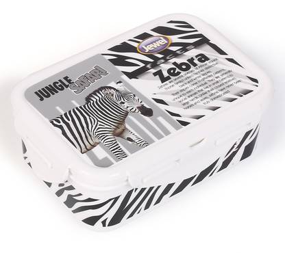 JEWEL 081 # White-Zebra 1 Containers Lunch Box