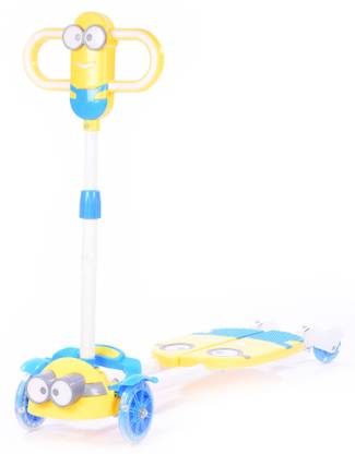 Planet of Toys 4 Wheel Flicker Scooter with Lights & Music (Blue)