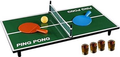 FUNCART Mini Portable Tabletop Table Tennis (Ping Pong) Game Set Party & Fun Board Game