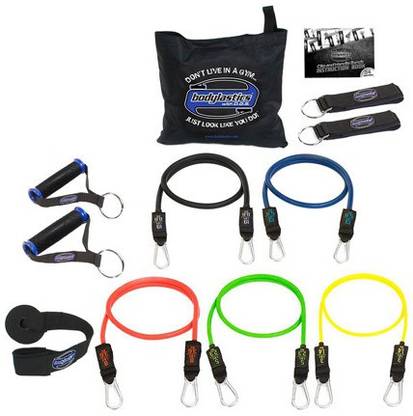 Bodylastics 12 kg 12 PCS Patented Anti-Snap Resistance Bands Home Gym Combo