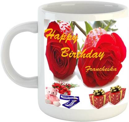 एमराल्ड Happy Birthday Francheska सिरेमिक मग