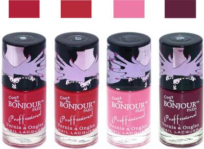 BONJOUR PARIS True Matte Nail Polish 150 Red-Red-Pink-Burgundy