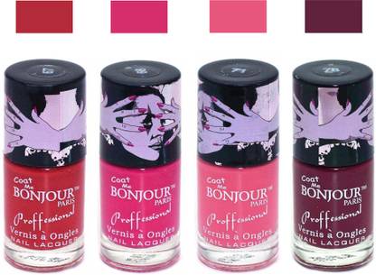 BONJOUR PARIS True Matte Nail Polish 192 Red-Pink-Pink-Burgundy