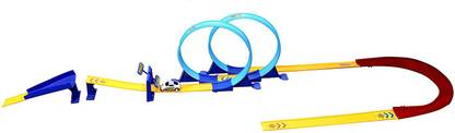 Shrih High Speed Multi-Loop Pull Back Car Track Set Toy