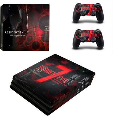 Hytech Plus Resident Evil Biohazard Special Edition Theme Sticker For Ps4 Pro Console 2 Controllers Gaming Accessory Kit Hytech Plus Flipkart Com