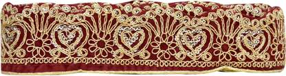 N J Laces Dill Kerry_45 Velvet, Silk Blend Saree Falls
