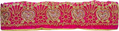 N J Laces Dill Kerry_49 Velvet, Silk Blend Saree Falls
