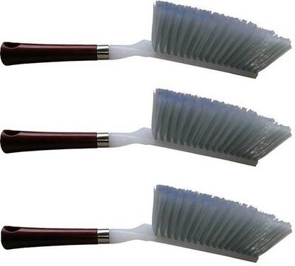 Bajrang Cleaning Brush,Duster With Hard & Long Bristles For Car Seat/ Carpet / Mats (03 Plastic Wet and Dry Brush