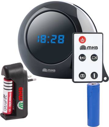 MMHB FULL HD Spy Camera Table Clock Hidden Audio/ video Recording While recording no light Flashes. table clock camera with remote operating.32 GB Memory Supportable Spy Camera