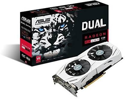 ASUS ASUS DUAL-RX480-O8G Radeon RX 480 8GB GDDR5 Fan OC Edition Graphic Cards GDDR5 8 GB AMD/ATI Chipset 256 bit 1325 MHz Graphics Card