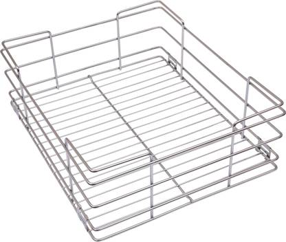 Alex Stainless Steel Plain Kitchen Basket - ( 18 X 20 X 6 Inches) Storage Basket