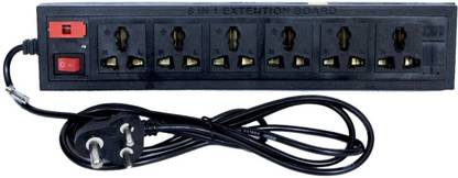 Vylo 6+1 Black 6  Socket Extension Boards