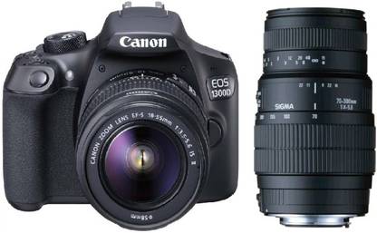 Canon 1300D DSLR Camera With Sigma 70 - 300 mm F4-5.6 DG Macro for Canon Digital SLR Lens