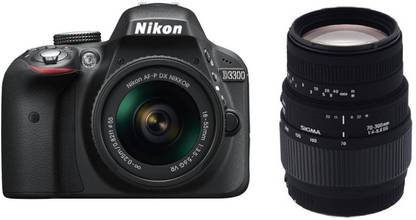 NIKON D3300 DSLR Camera With Sigma 70 - 300 mm F4-5.6 DG Macro for Nikon Digital SLR Lens