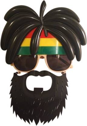 FUNCART Funky glasses with beard Sunglasses ()