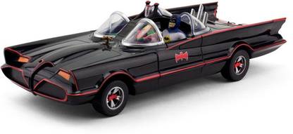NJ Croce Batman Classic TV Series Batmobile with Baman and Robin Bendable Figures