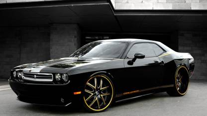 Dodge Challenger Tuning car poster Paper Print