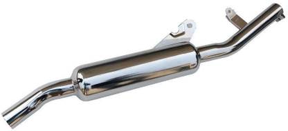 Enfield Works A&A Automobile Premium Angular Offroader Upswept Free Flow Exhaust Silencer Chrome For Royal Enfield Electra 350cc Bike Exhaust Heat Shield