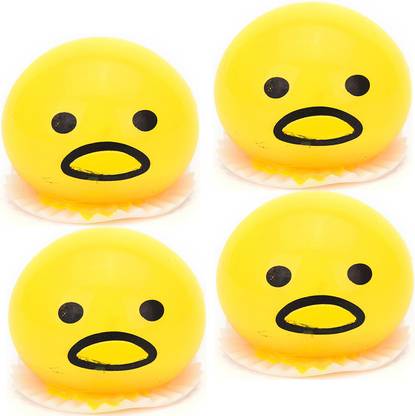 StealODeal Random Expression |Pack of 4| Vomiting Yolk Egg Gag Toy