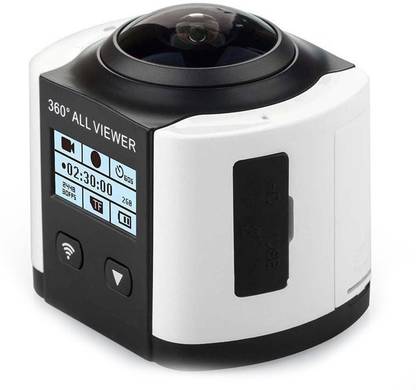 Smiledrive 360D 360 Panoramic WIFI Sports HD Action Camera with Waterproof Casing -White Sports and Action Camera