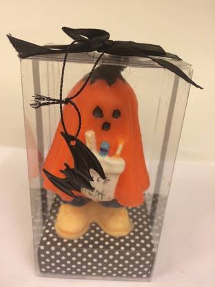 FUNCART Halloween Candle Trick or Treat Candle (Multicolor, Pack of 1) Candle