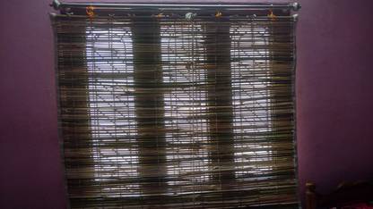 bamboo curtains 145 cm (5 ft) Blends Window & Door Curtain Single Curtain
