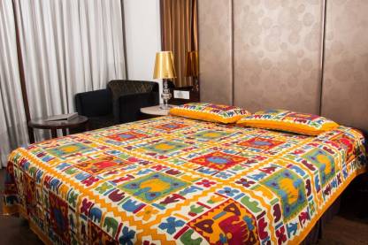 Bombay Spreads 120 TC Cotton Double Printed Flat Bedsheet