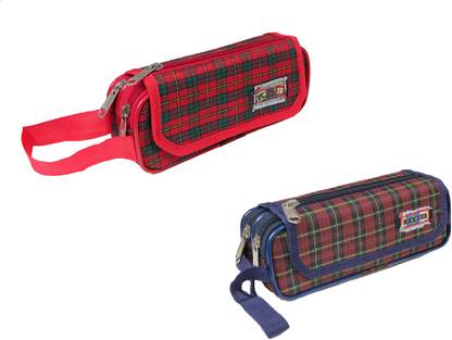 CSM Penicl Pouch Check Print Art Cloth Pencil Boxes