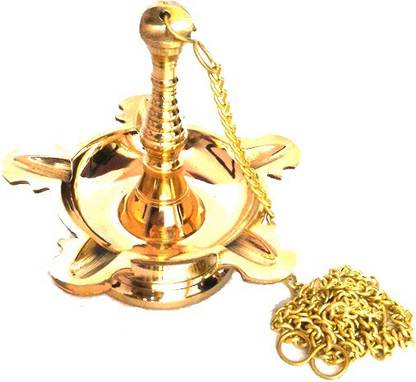 keralashopee Traditional Brass Hanging Diya