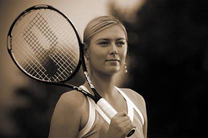 maria sharapova racket Paper Print