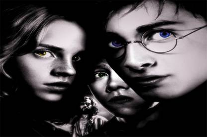 BikriKendra Azkaban Golden Trio Sirius Black harry potter Poster Paper Print