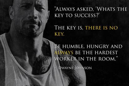 Dwayne Johnson quotes Paper Print