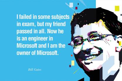 BikriKendra i failed bill gates Poster Paper Print