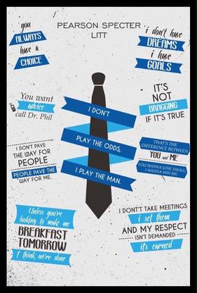 Best harvey specter quotes Poster (12x18) Paper Print Paper Print
