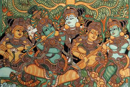 RadhaKripa Sri Krishna Ras lila Paper Print