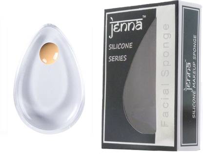 Jenna Silicone Makeup Sponge - Beauty Sponge for Makeup, Concealer and Foundation – Make Up Applicator for Cosmetic Blending (Transparent Drop)