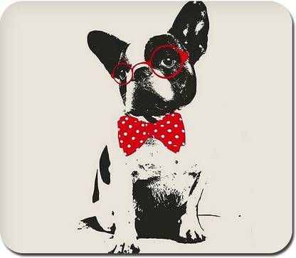 Blackbora Bowtie Pup Mousepad