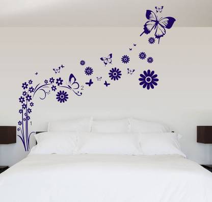 Newway Decals 50 cm New Way Dec als-Wall Sticker (75105) ''Awesome View Of A Butterfly'' Removable Sticker
