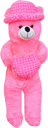 Pink teddy bear with cap clearance