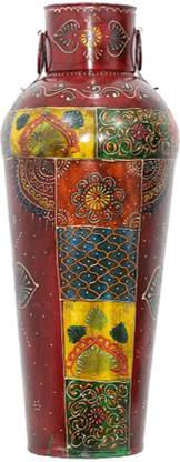 अपकामार्ट Handicraft Corner Pot - Unique Metallic Corner Showpiece for Home Decor and Gifts लोहा वास