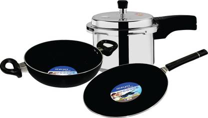 Surya Accent Combo Induction Bottom Non-Stick Coated Cookware Set