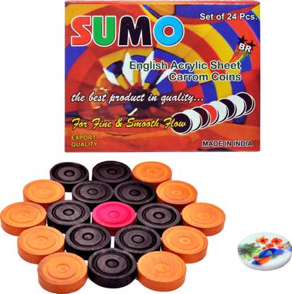 STC WOODEN CARROM COINS Carrom Board Game