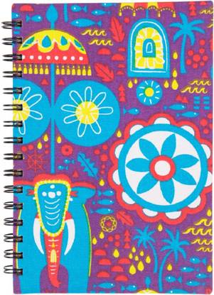 chumbak Onam Elephant A5 Notebook Partly Ruled 75 Pages