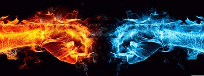 Hand fire design poster Paper Print