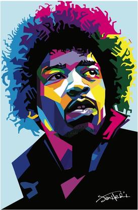 Jimi Hendrix Vector Art Poster Paper Print