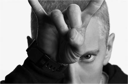 Eminem Horns Horizontal Poster Paper Print